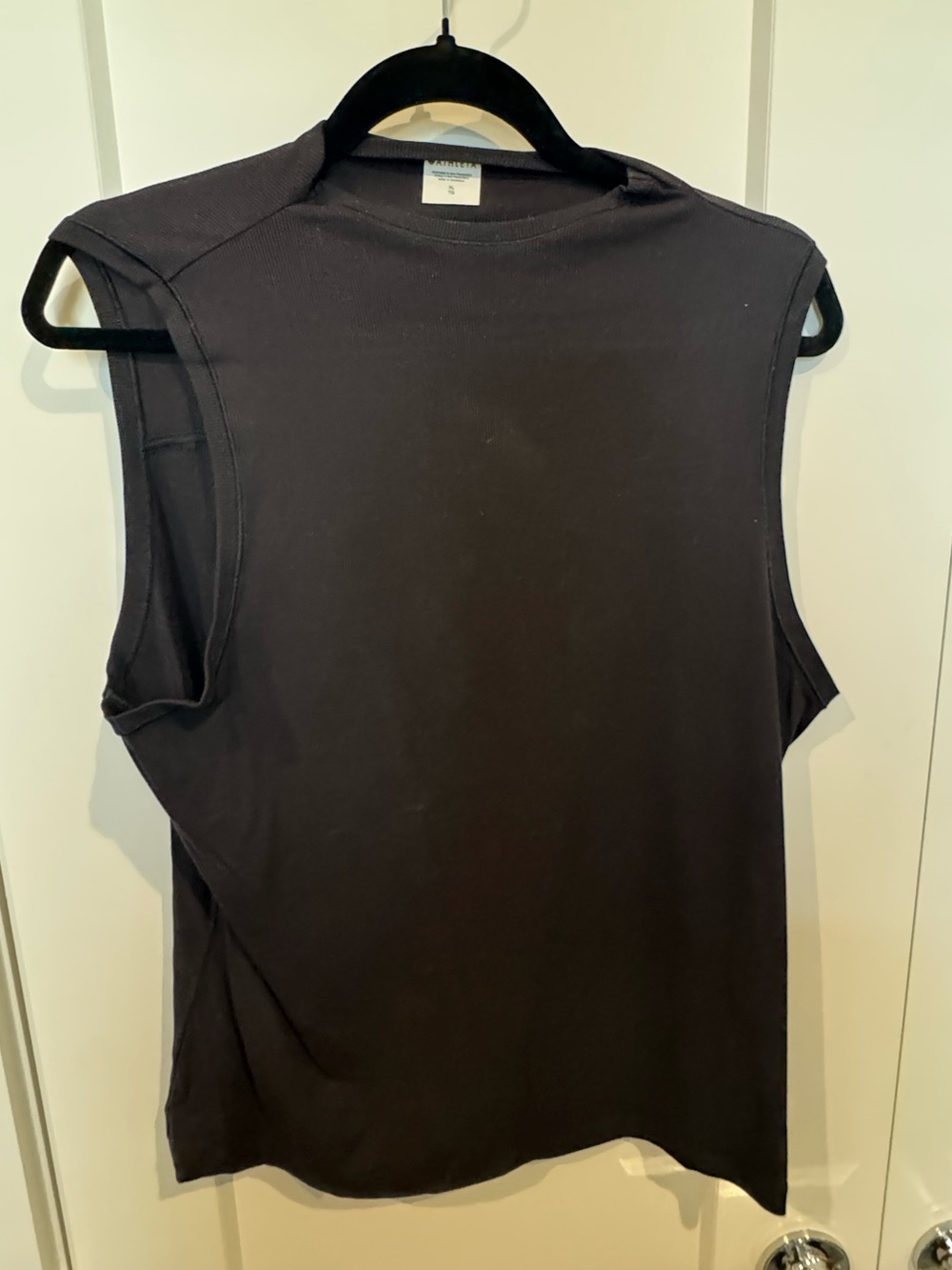 Athleta Sleeveless Black Mockneck Tee